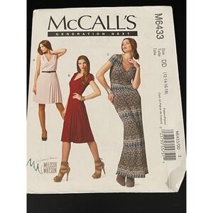 00227‎ - McCall's M6433 Sewing Pattern Dress Generation Next Melissa Watson DD